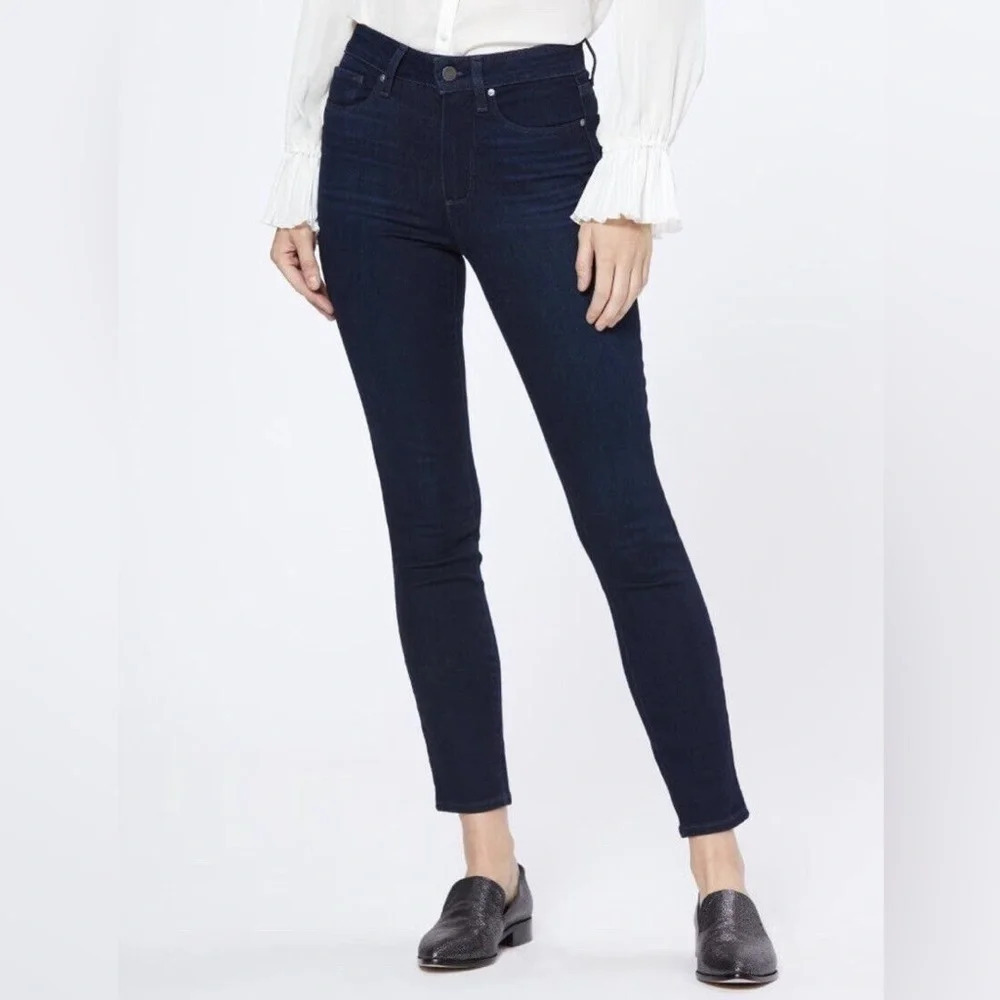 PAIGE Denim Dark Wash Hoxton Ankle Skinny Jean